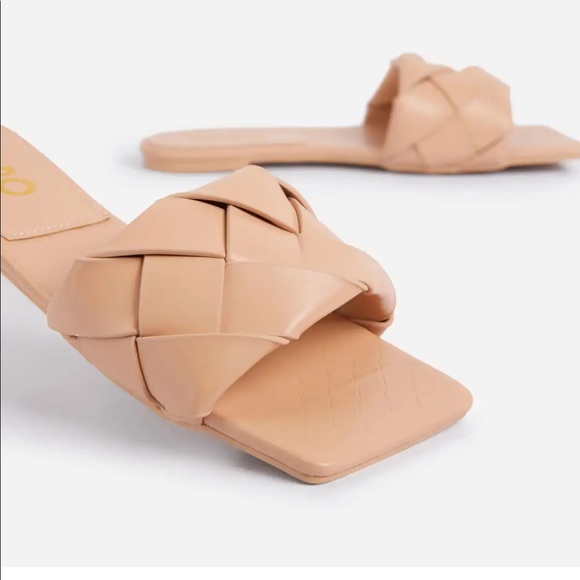 Tan quilted square toe flats only size 9 10 left - Picture 14 of 14